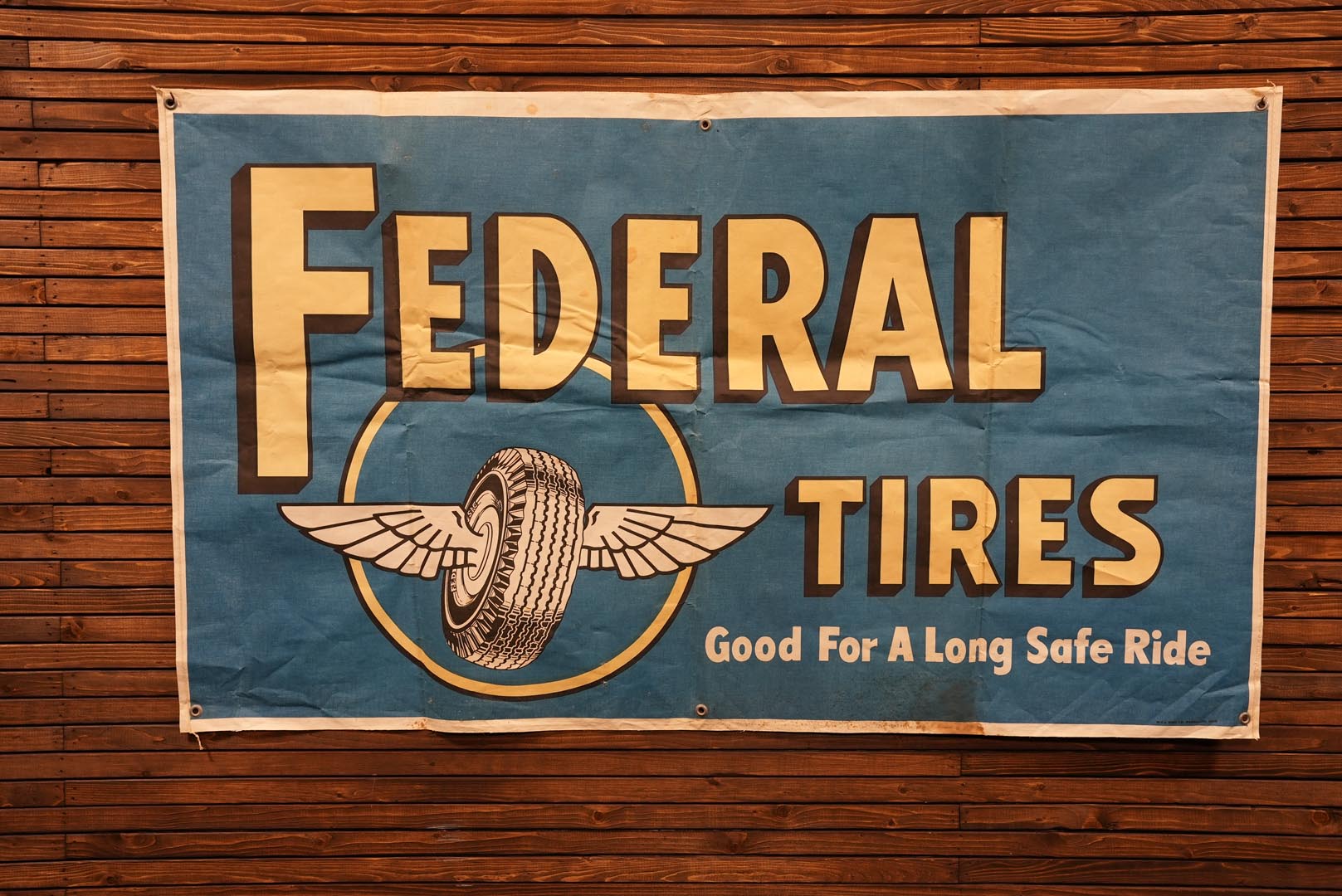 1960s Federal Tires Advertising Banner