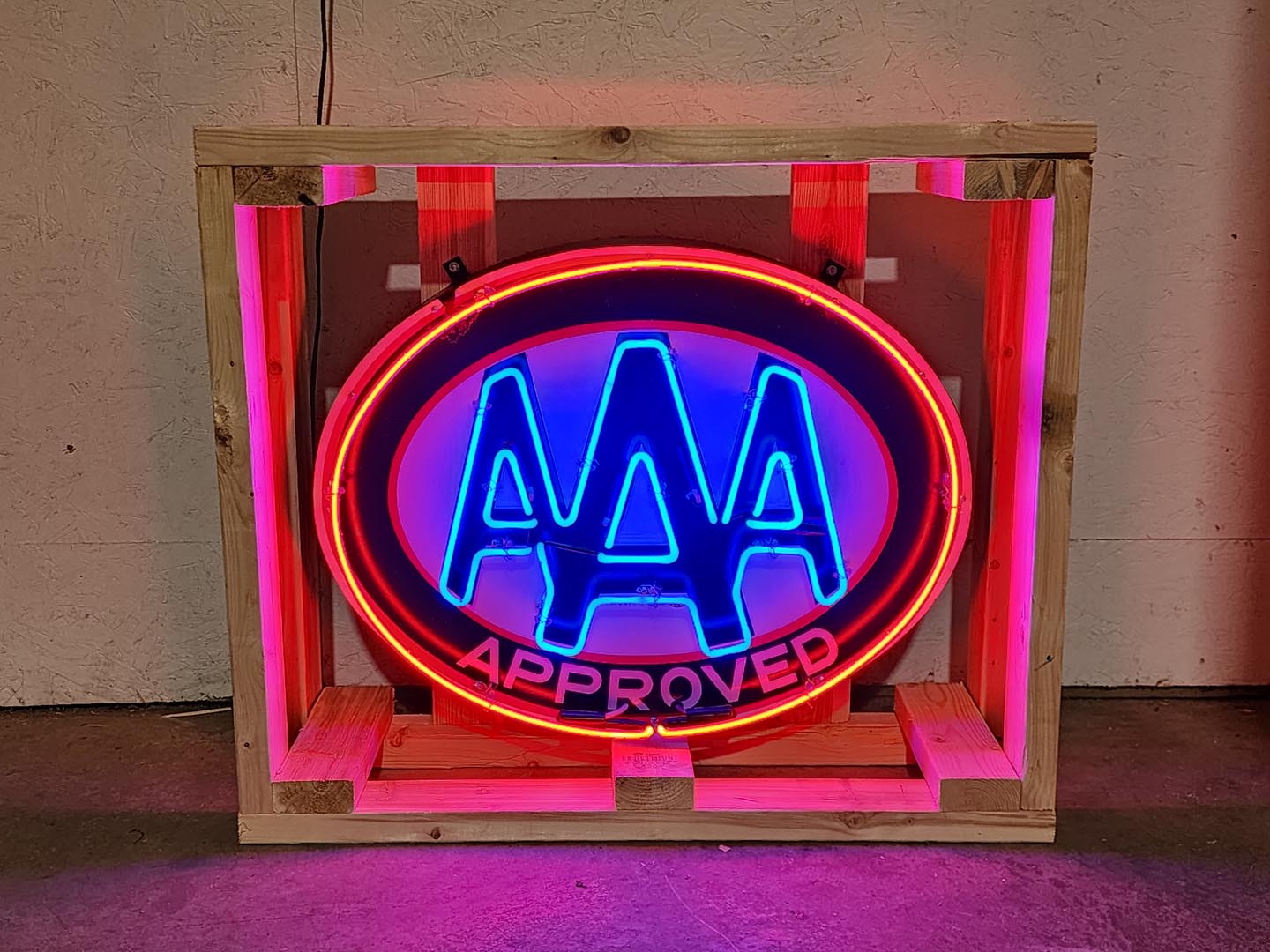 AAA Emergency Service Original Porcelain Neon Sign
