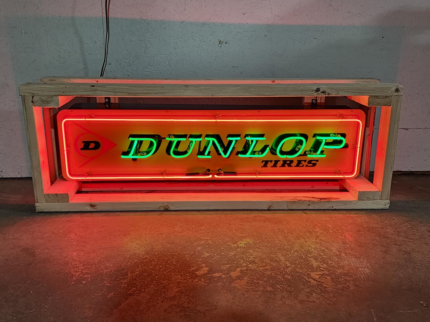 Dunlop Tires Original Tin Neon Sign