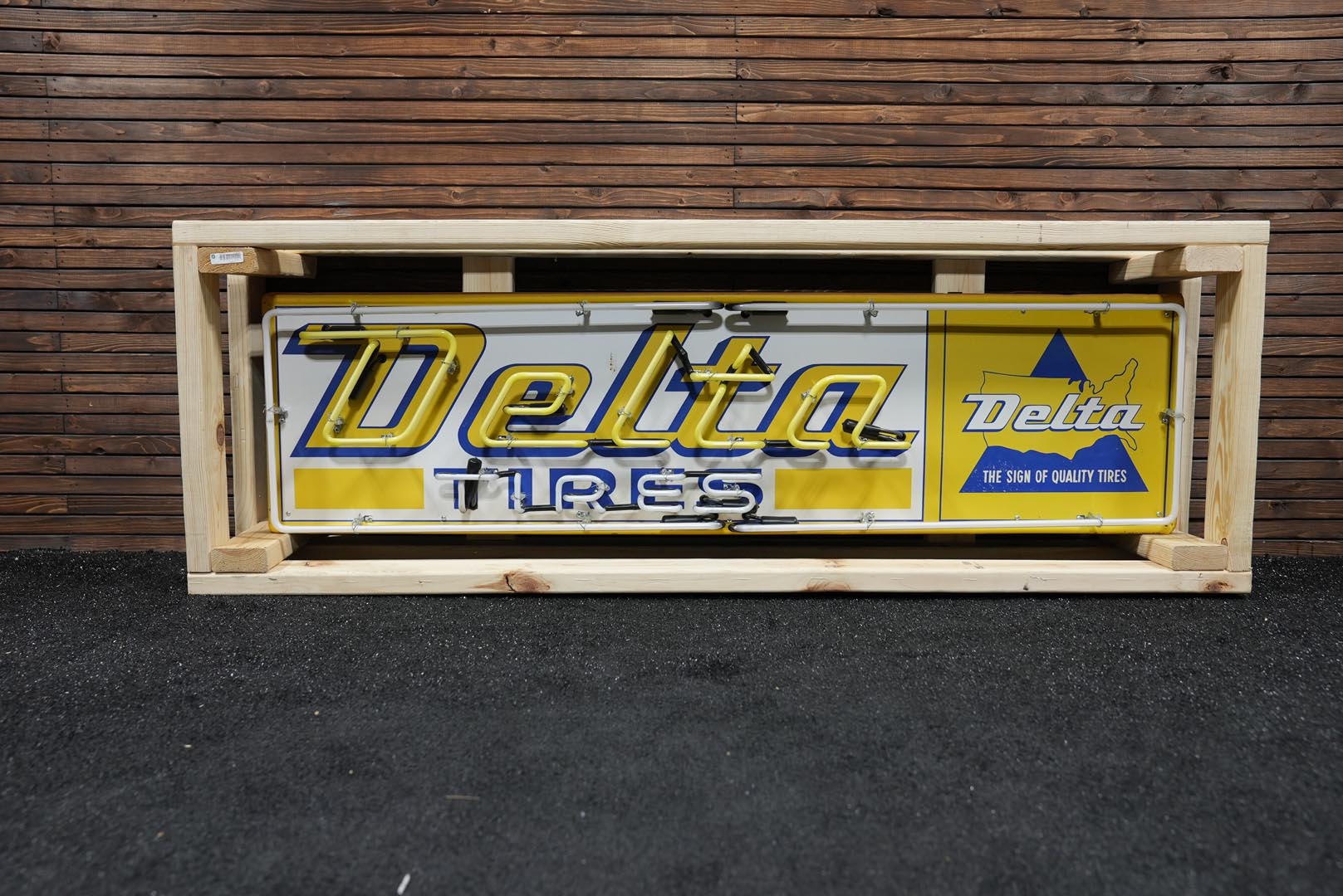 Delta Tires Original Tin Neon Sign