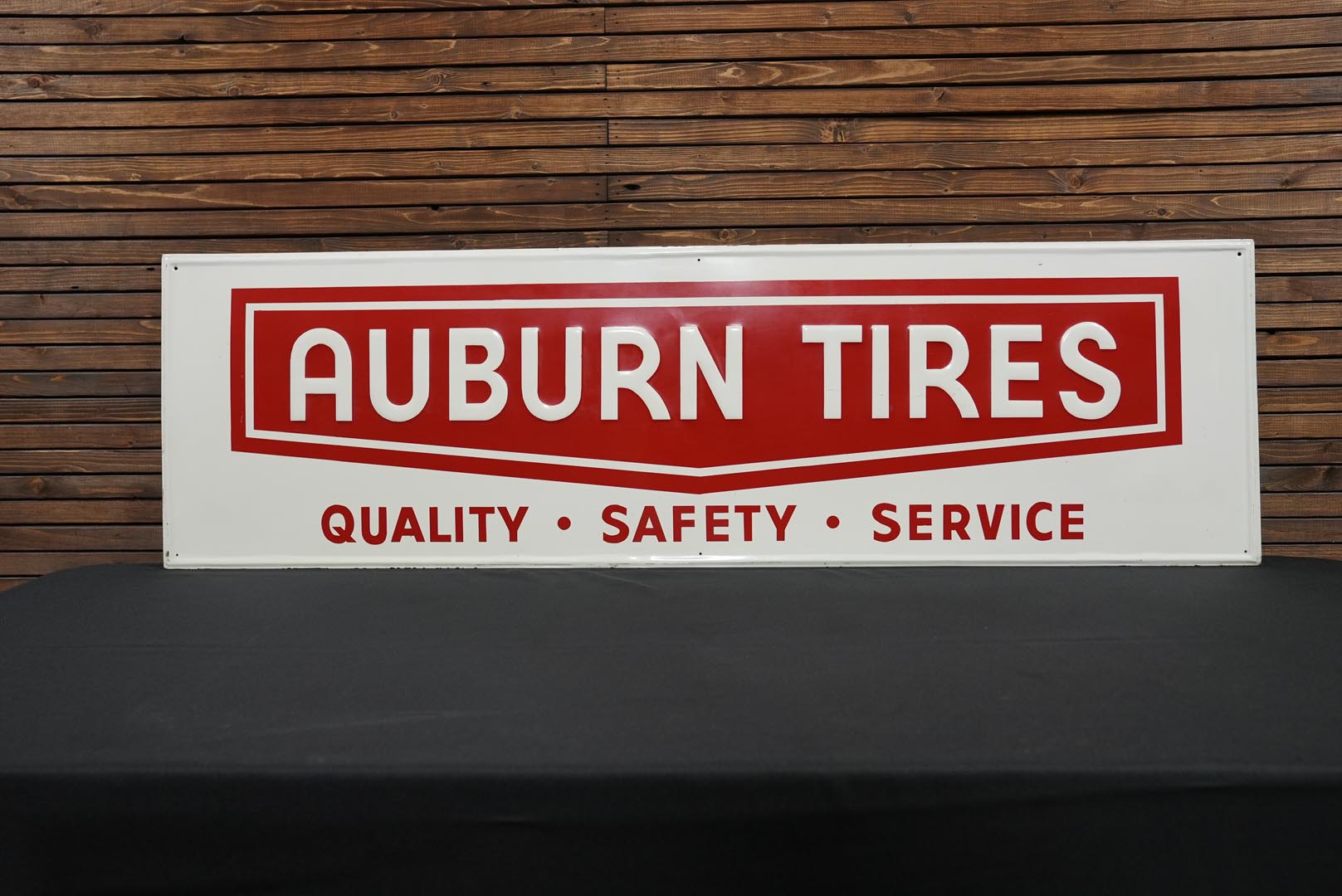 Auburn Tires Enamel Tin Sign