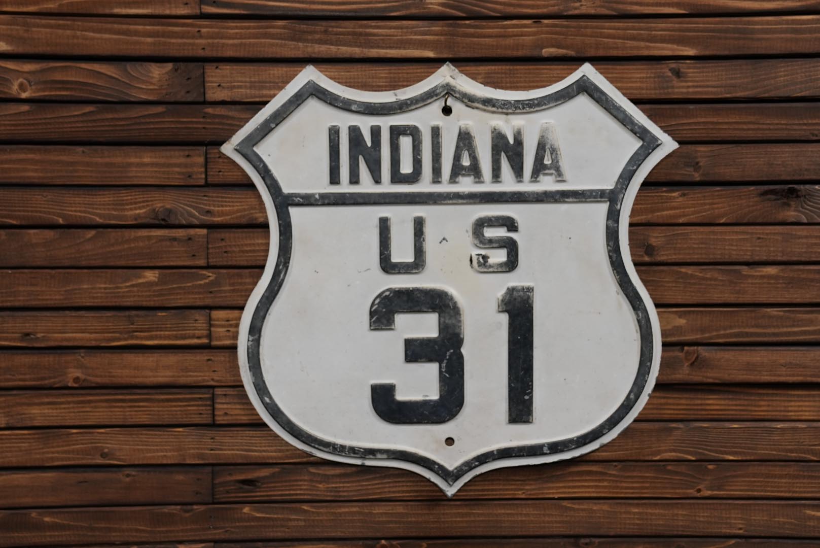 US 31 Highway Marker Embossed Enamel Die-Cut Metal Sign