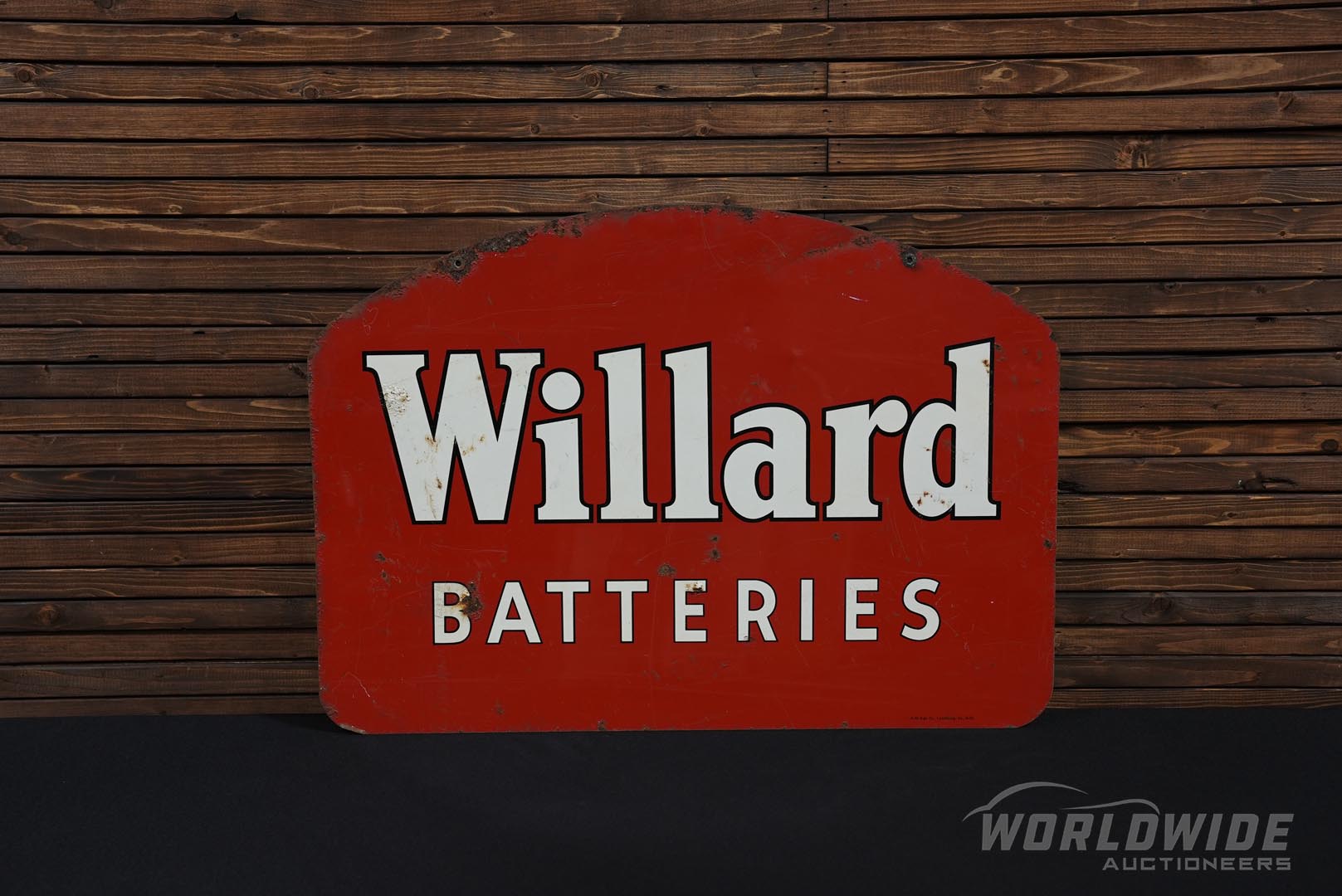 Willard Batteries Double-Sided Sign