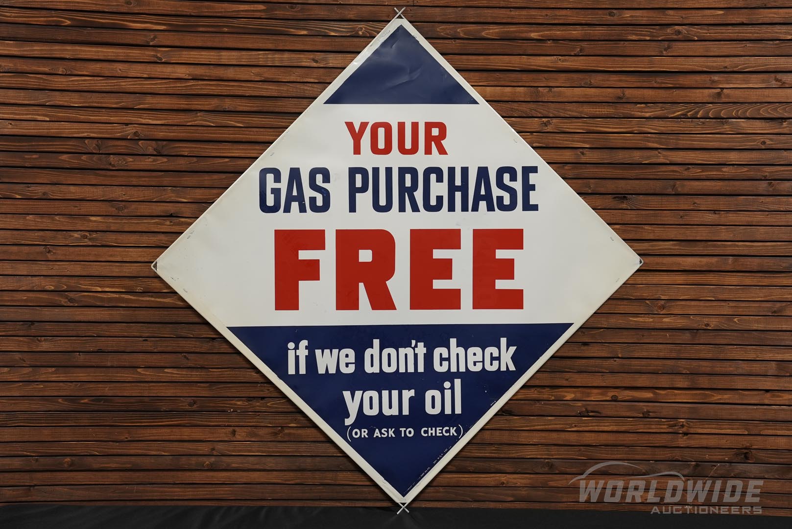 PURE Oil Free Gas Offer Tin Sign