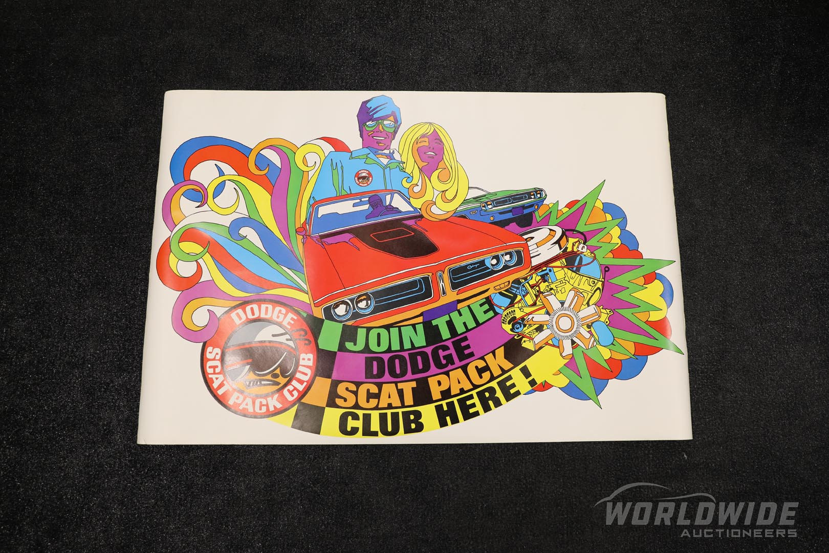 Original Large 1971 Dodge/Mopar Scat Pack Club Showroom Poster