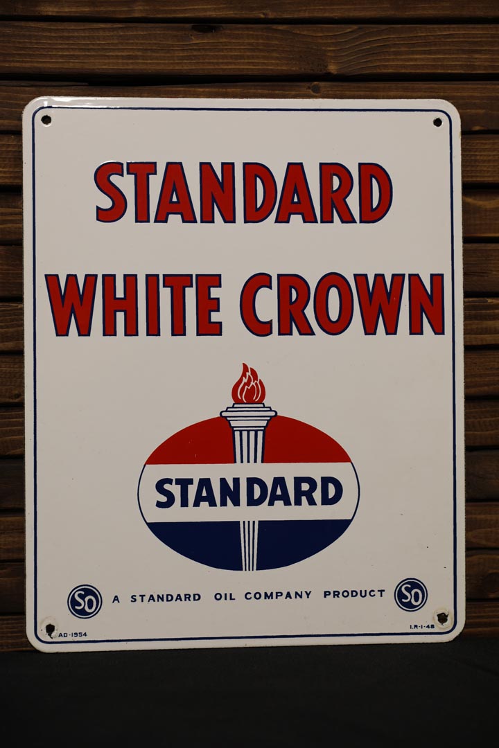  Original Standard White Crown  Enamel Pump Plate   
