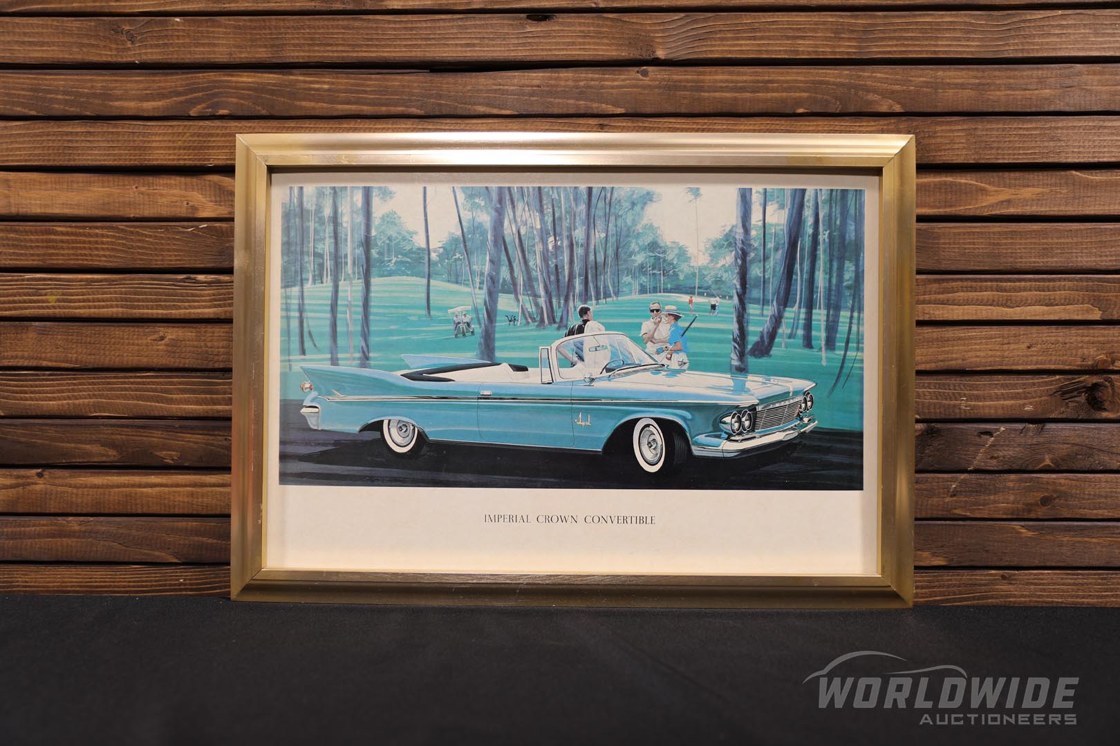 1961 Imperial Crown Convertible Dealer Artwork - Framed