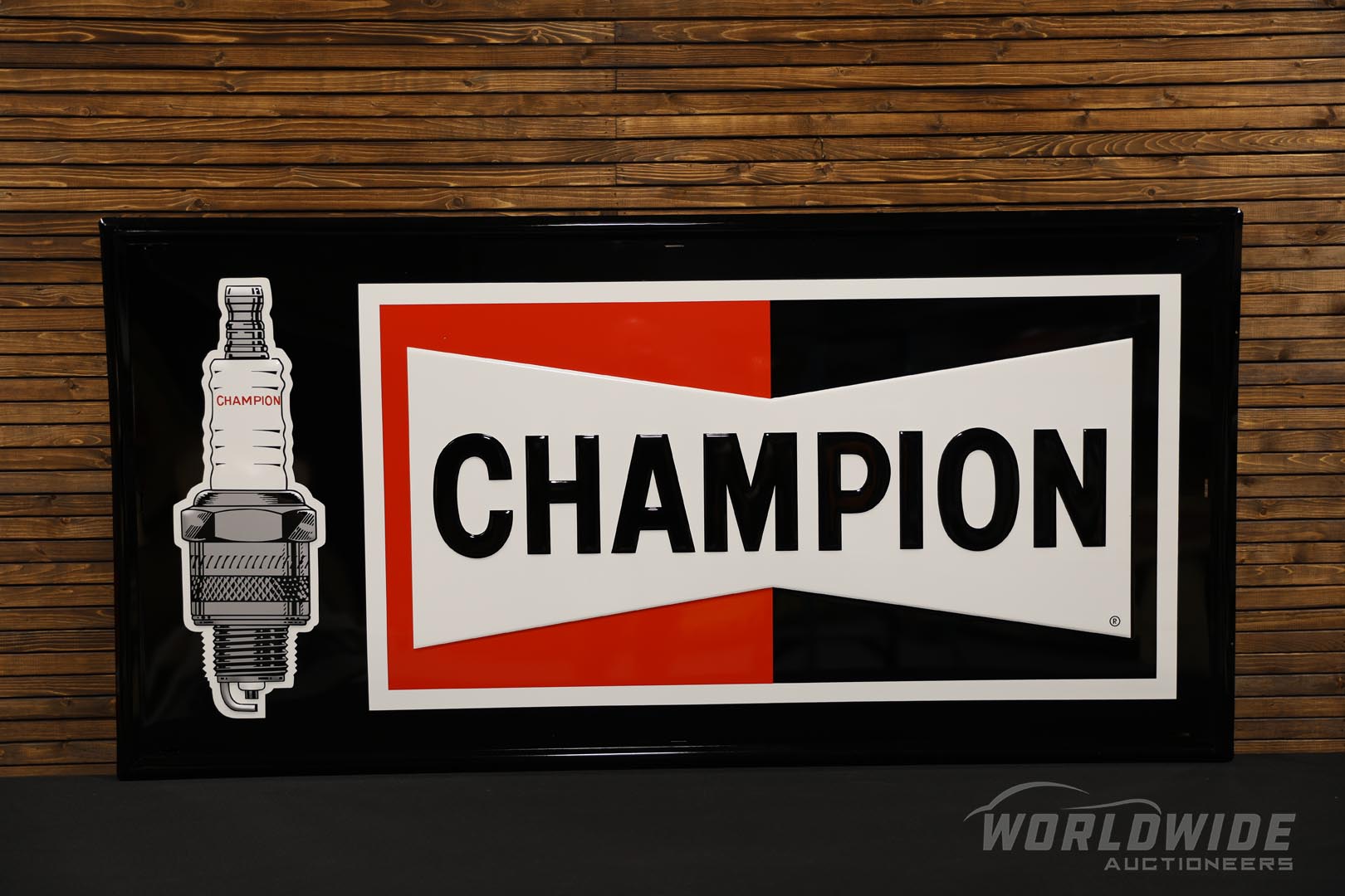Champion Spark Plugs NOS Embossed Tin Sign