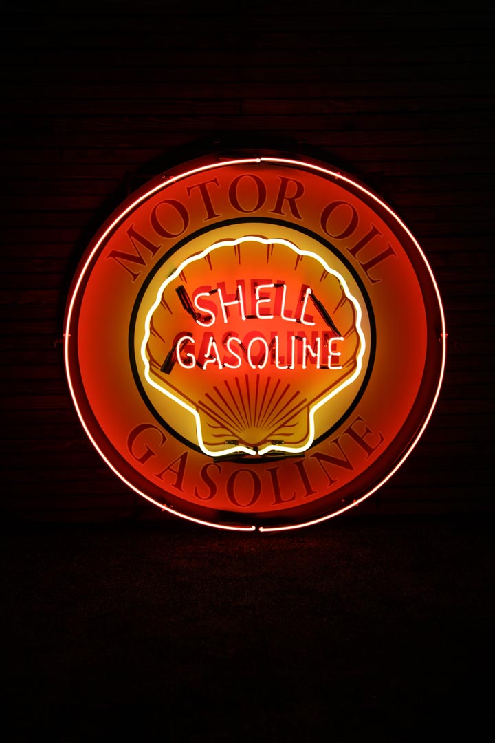 Shell Round Neon Sign - New