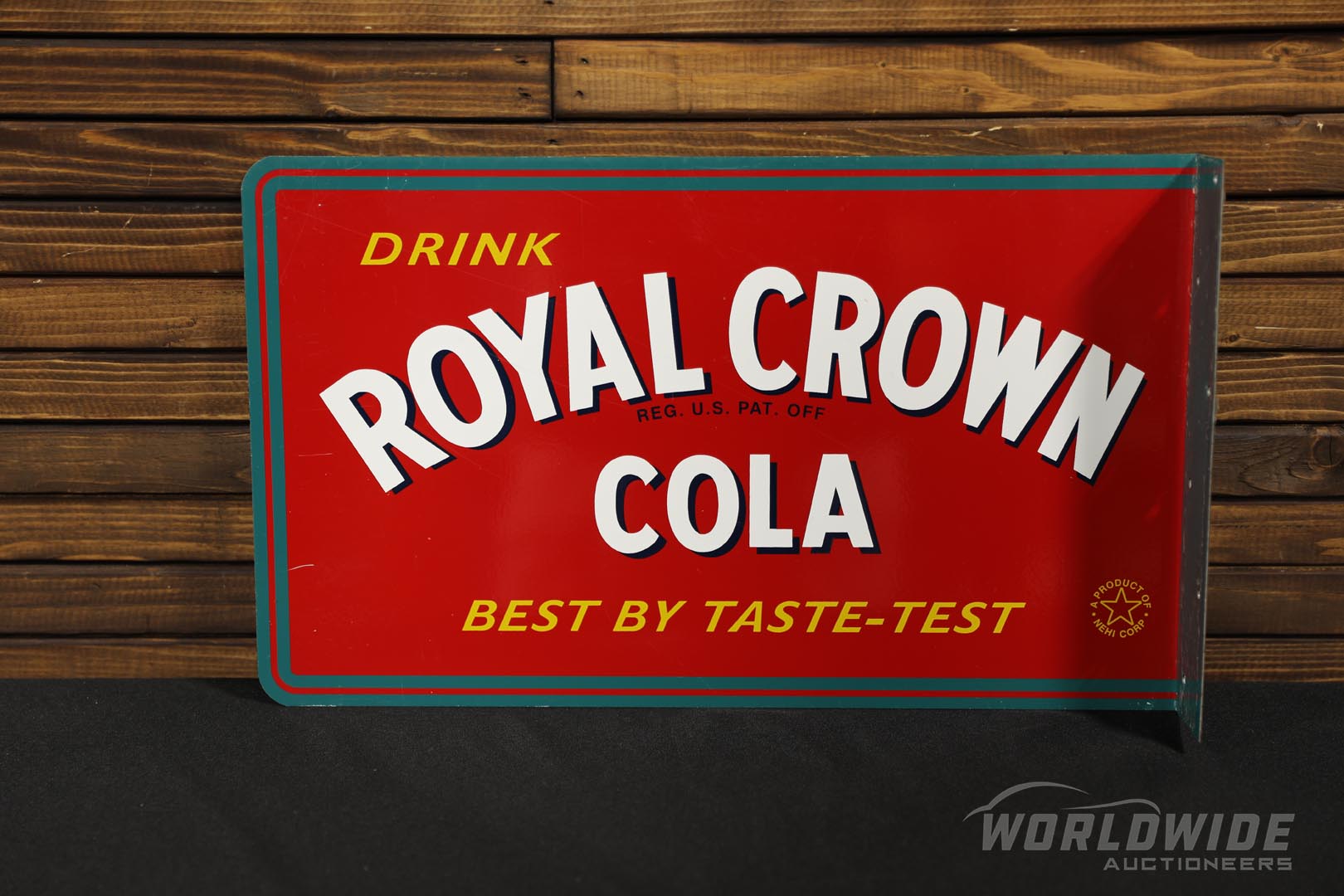  Royal Crown Cola Tin Double-Si ded Flange Sign - Reissue 