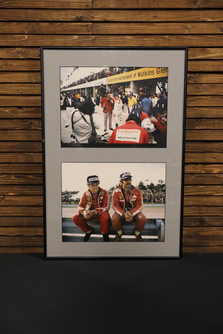 Circa 1974 Graham Hill & Niki Lauda Ferrari Racing Photos at Watkins Glen