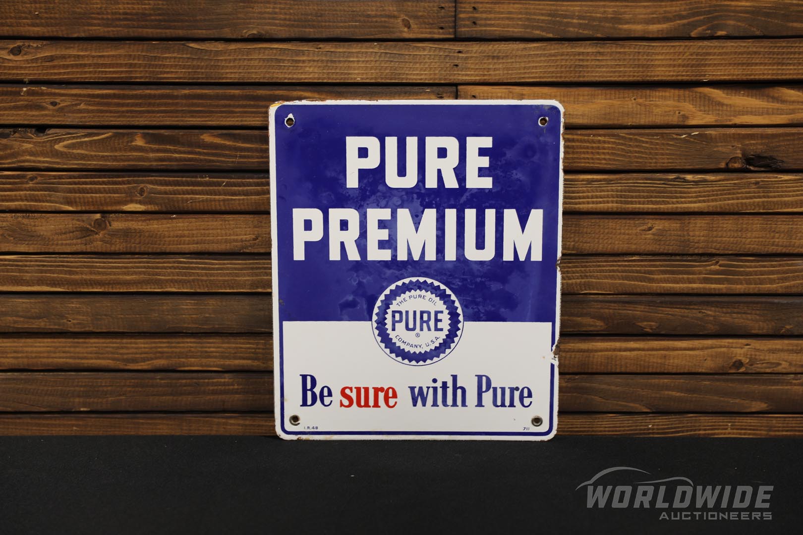 Pure Premium Gasoline Single-Sided Porcelain Pump Plate 
