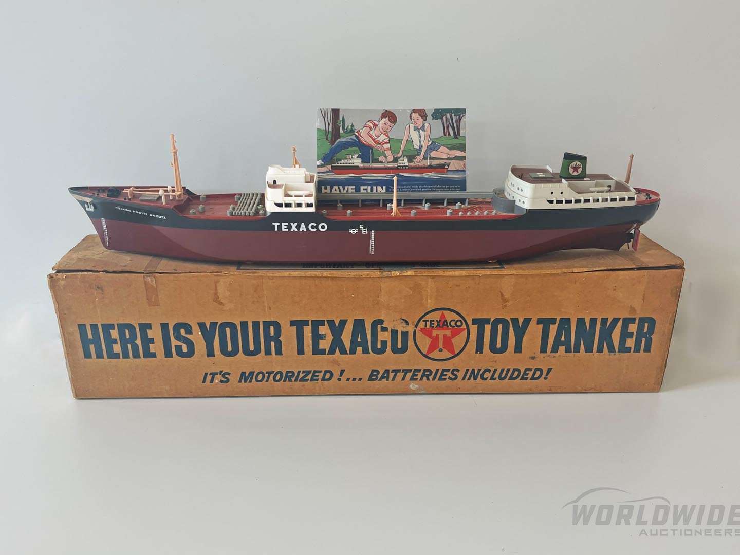 Texaco Tanker North Dakota Toy Ship with Original Box & Booklet