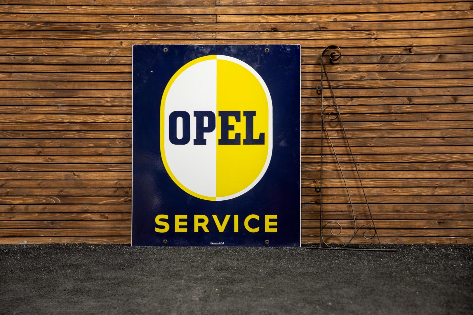  Opel Service Double-Sided Porc elain Sign with Hanger by Walker 