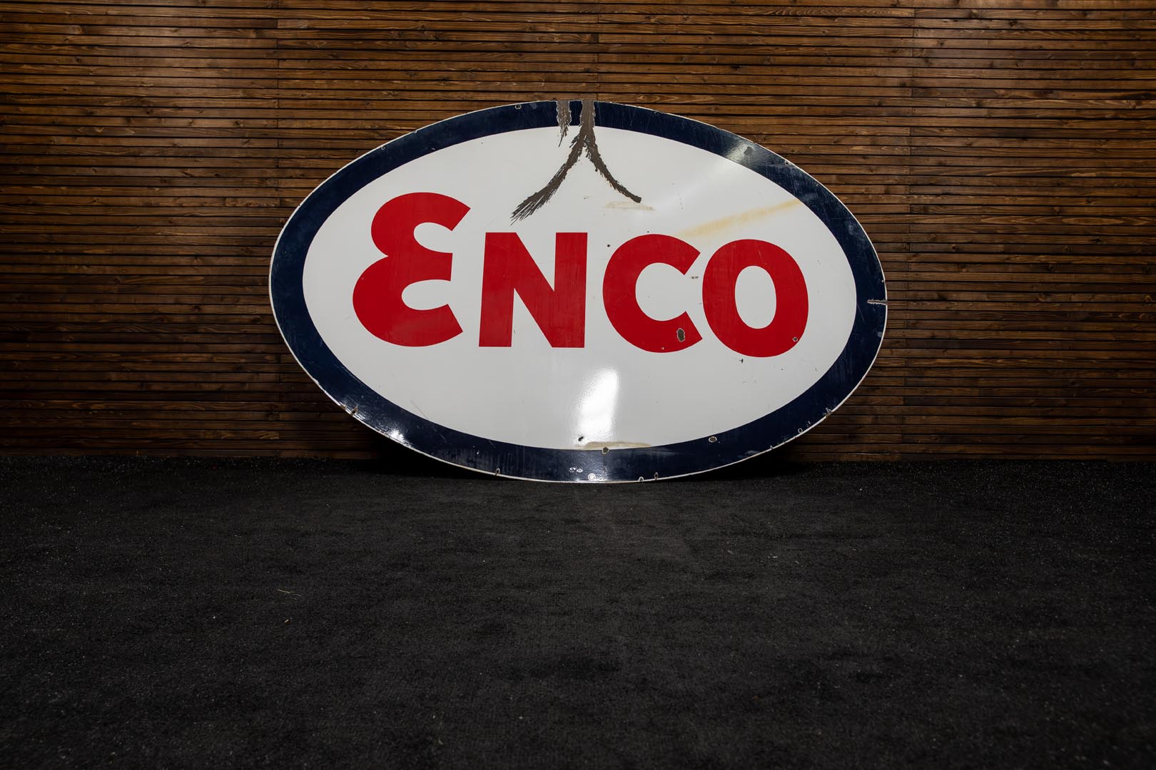  Enco Gas Large Double-Sided Po rcelain Sign  