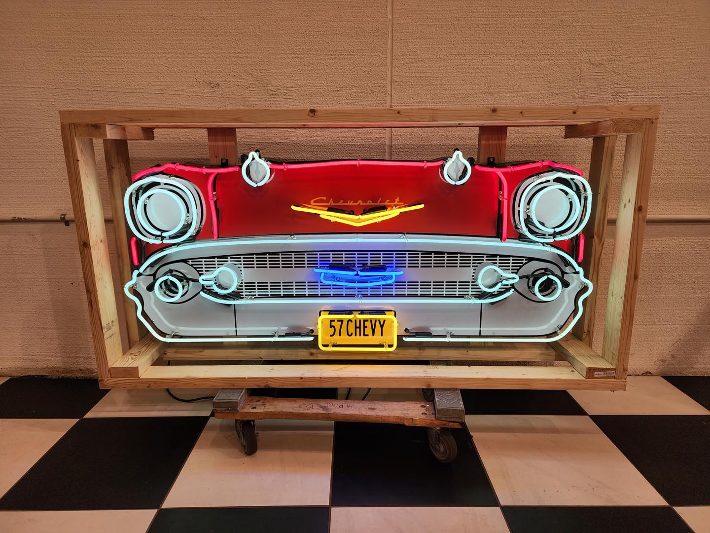 Custom 1957 Chevrolet Front-End Neon Lighted Sign