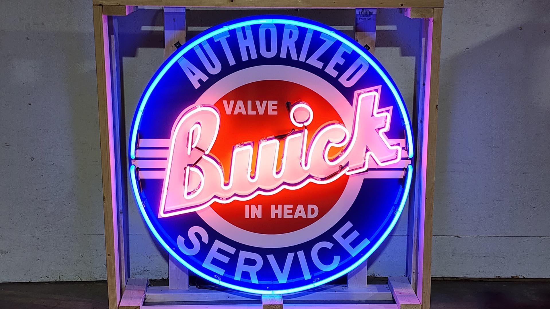  Custom Buick Authorized Servic e Neon Lighted Sign 