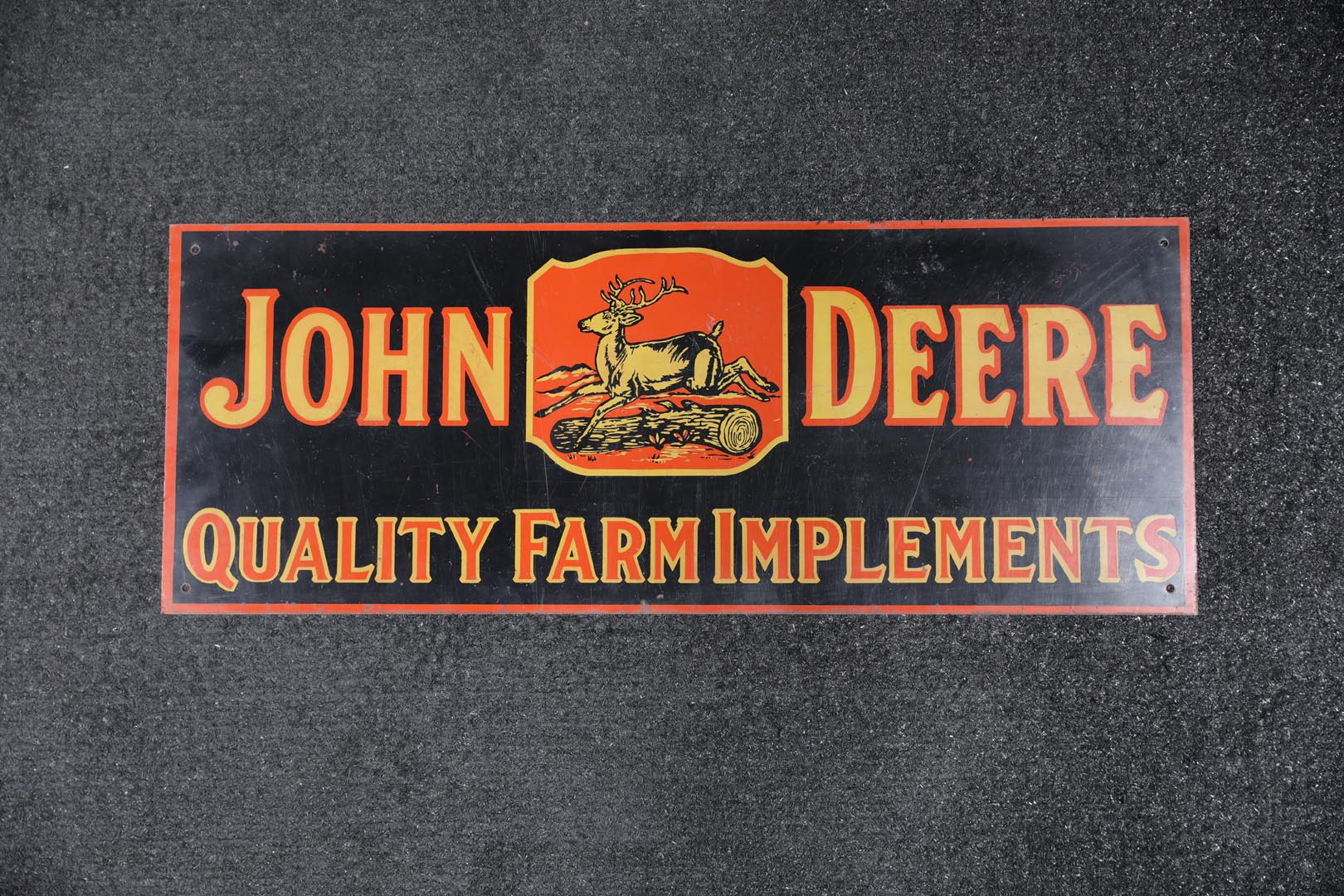 Original 1940s John Deere Enam el Single-Sided Tin Sign 