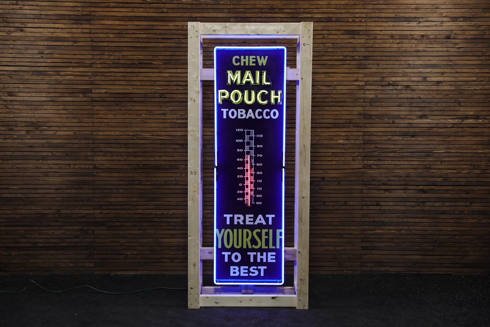 Custom Mail Pouch Thermometer Large Neon Sign