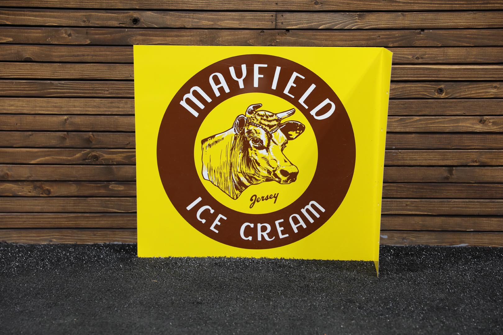  Mayfield Ice Cream Double-Side d Flange Tin Sign 