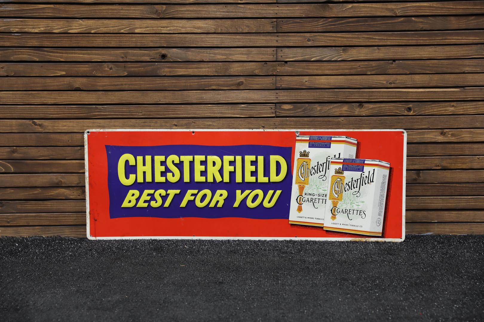  Chesterfield Cigarettes Emboss ed Tin Sign 