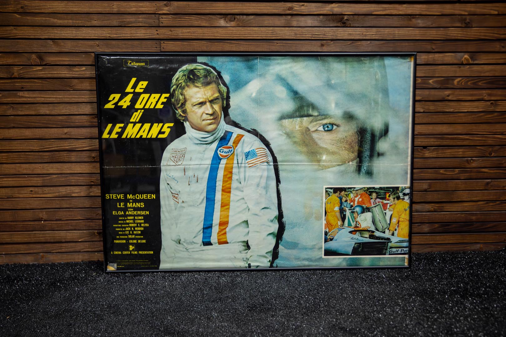  Le 24 Ore di Le Mans - Steve M cQueen Movie Poster - Framed 