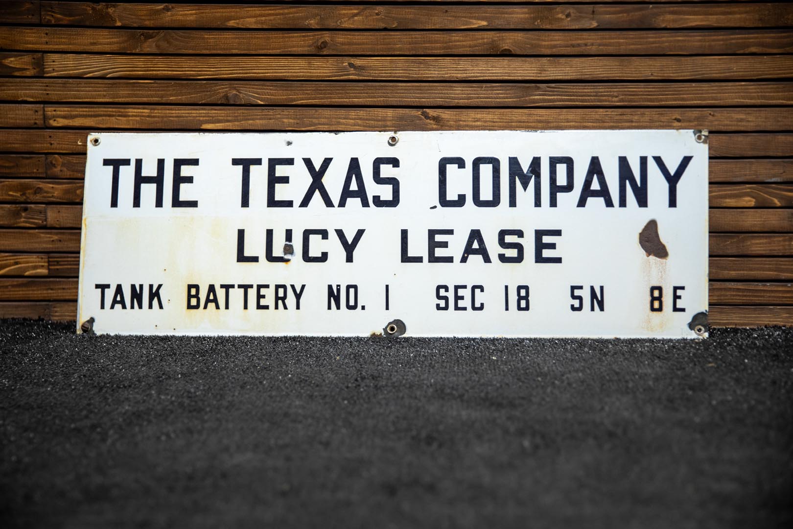  The Texas Company Oil Pump Sin gle-Sided Porcelain Sign 