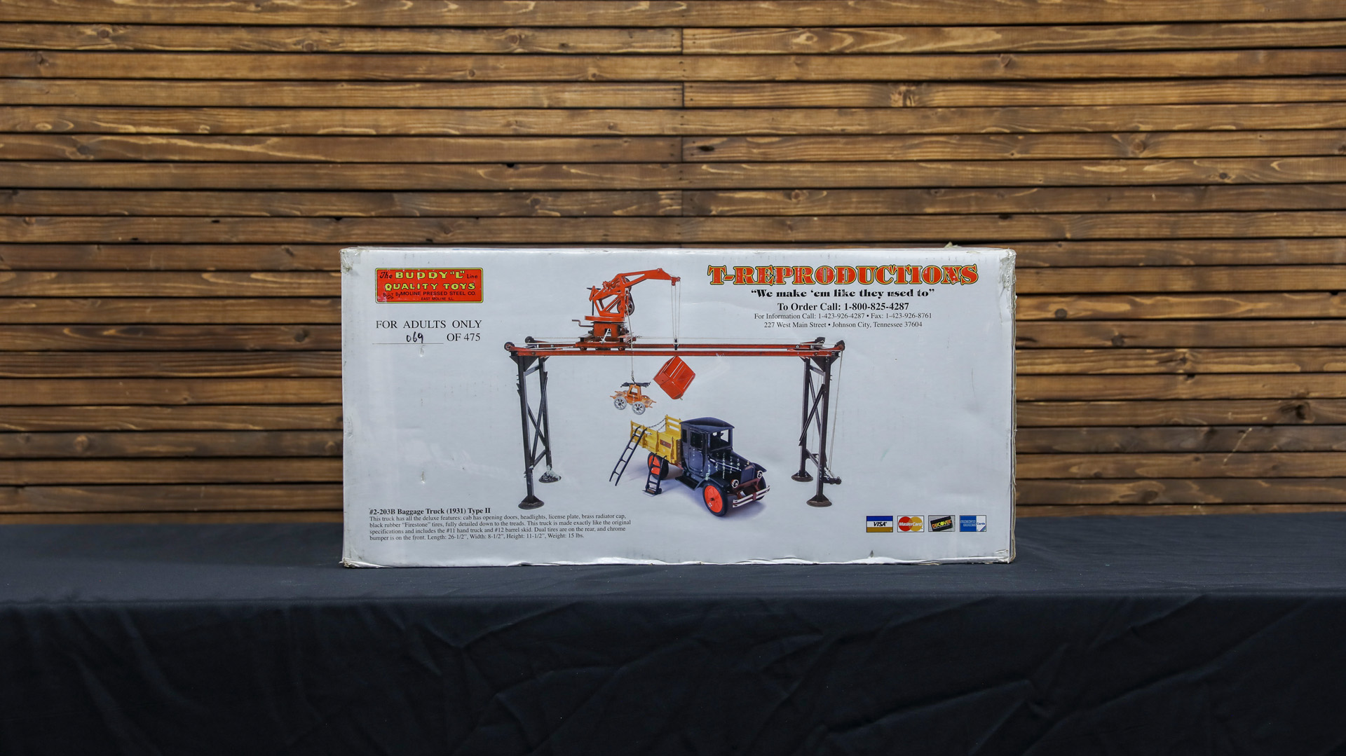  Buddy L Type II Baggage Presse d Steel Toy Truck by T-Reproductions - N ew in Box