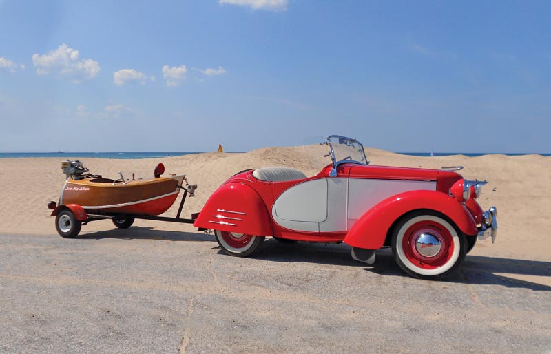 1938 American Bantam Roadster w/Custom Wooden Boat & Trailer