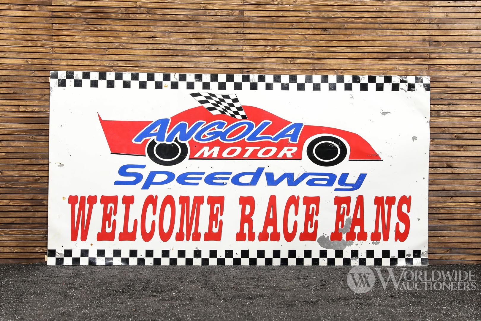 1990s Angola Motor Speedway Neon Sign