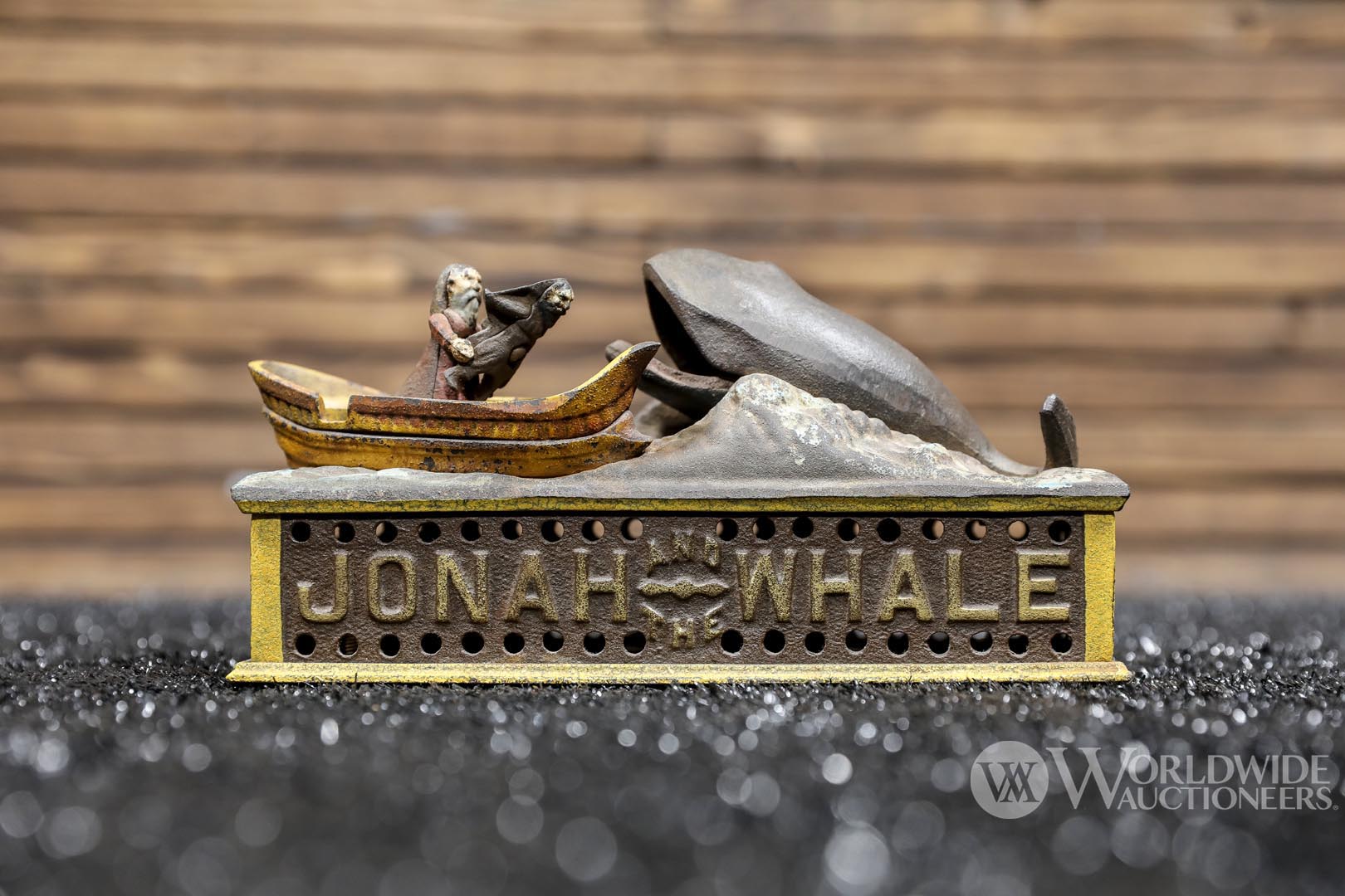Original Jonah and the Whale Cast Iron Mechanical Bank 