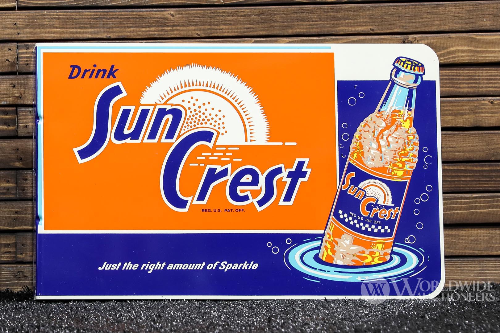 Sun Crest Flange Sign - Reissue by Stout