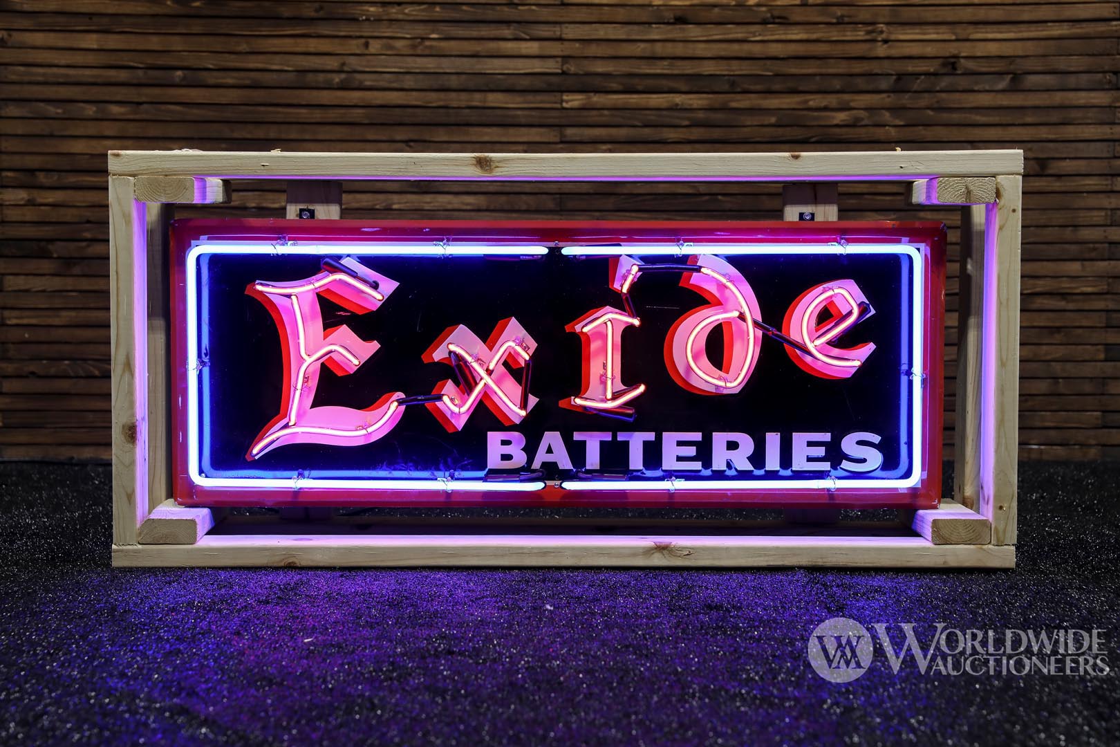 Exide Batteries Porcelain Neon Sign