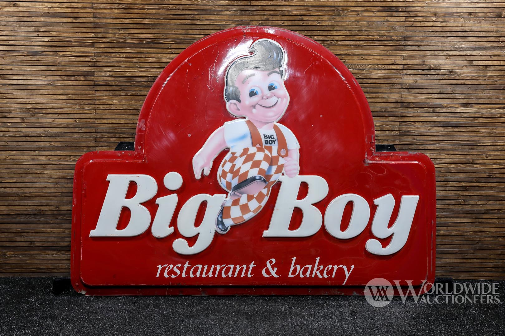 1990s Large Big Boy Restaurant Plastic Sign