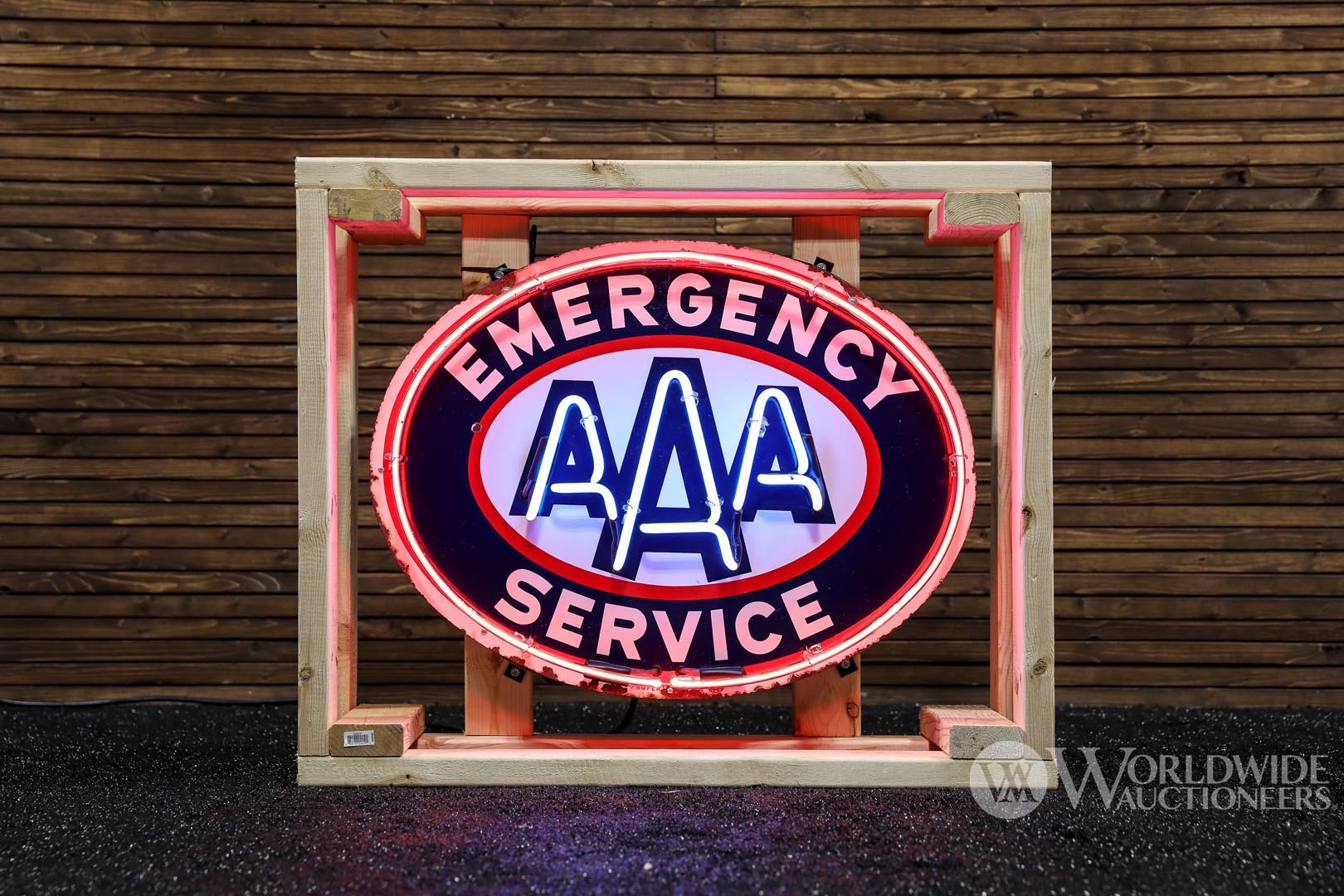 AAA Emergency Service Porcelain Neon Sign