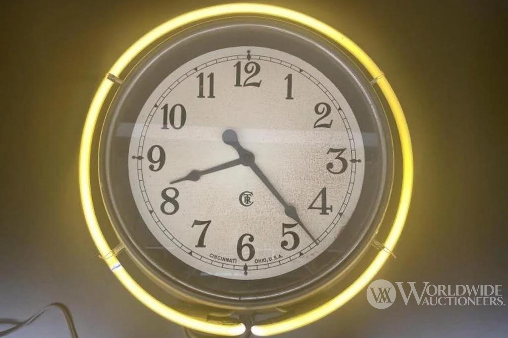 1950s Cincinnati Neon Clock