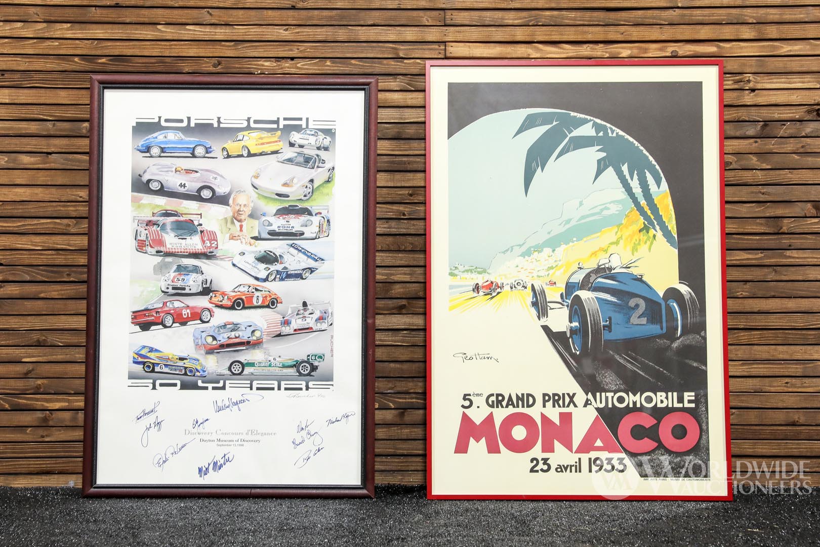 Set of Two Prints - Monaco Grand Prix and Dayton Concours