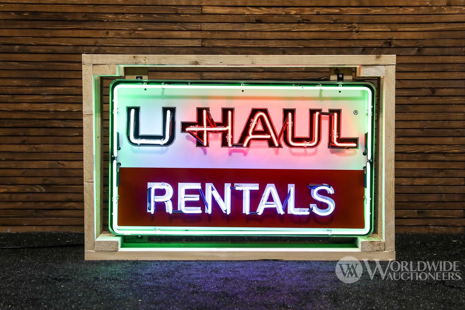 Original U-Haul Single-Sided Tin Neon Sign