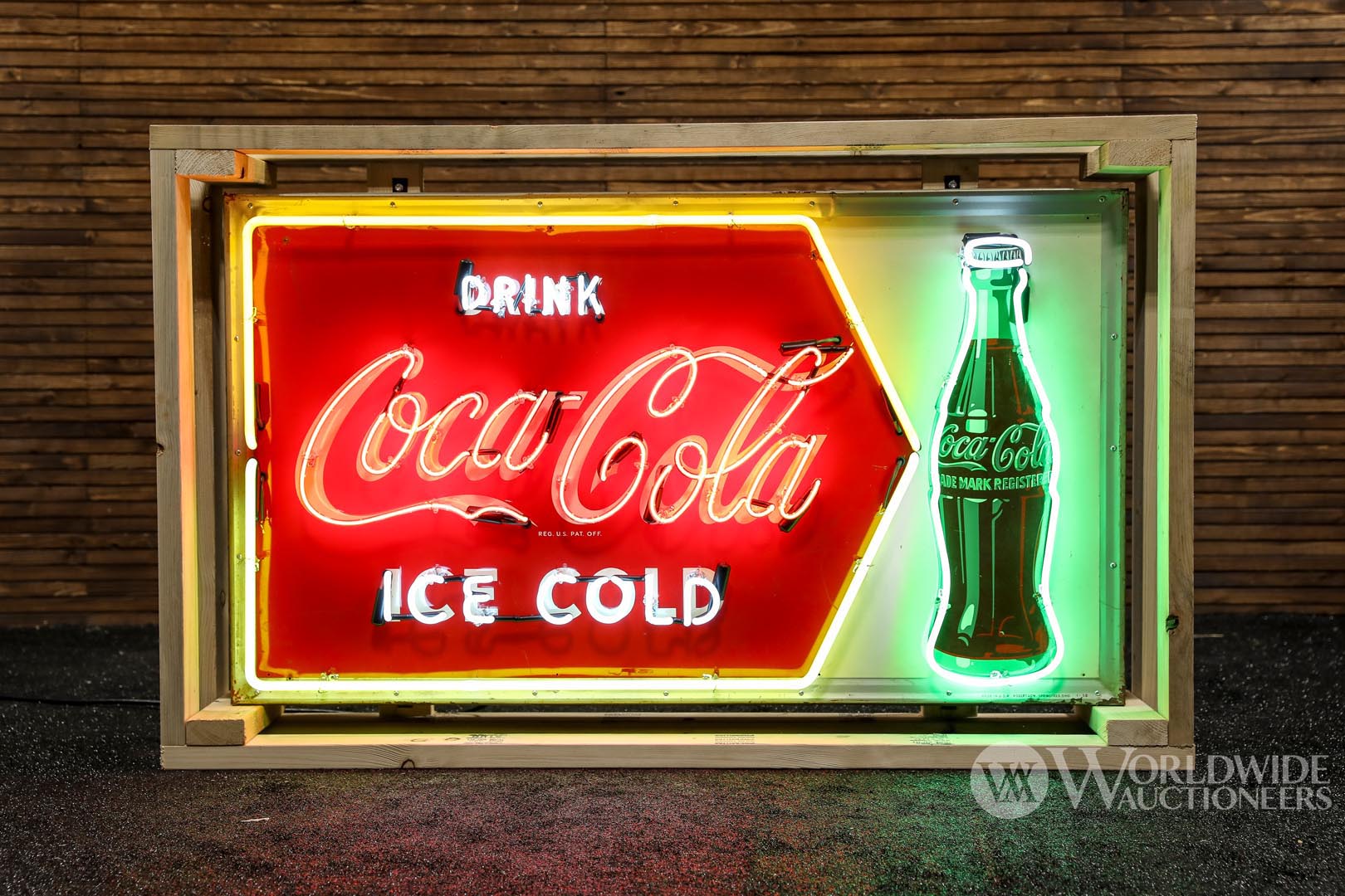 Original Coca-Cola Single-Sided Tin Neon Sign