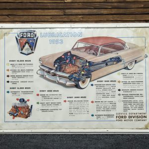 1953 Ford Passenger Car Lubric ation Poster – Framed