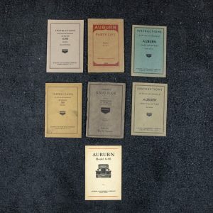 1924-1932 Auburn Operating Boo ks & Manuals