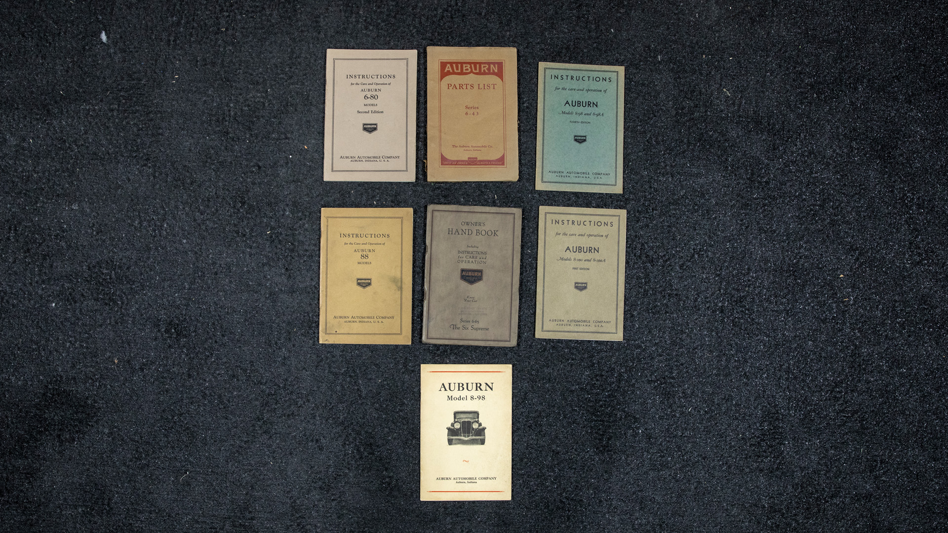 1924-1932 Auburn Operating Boo ks & Manuals